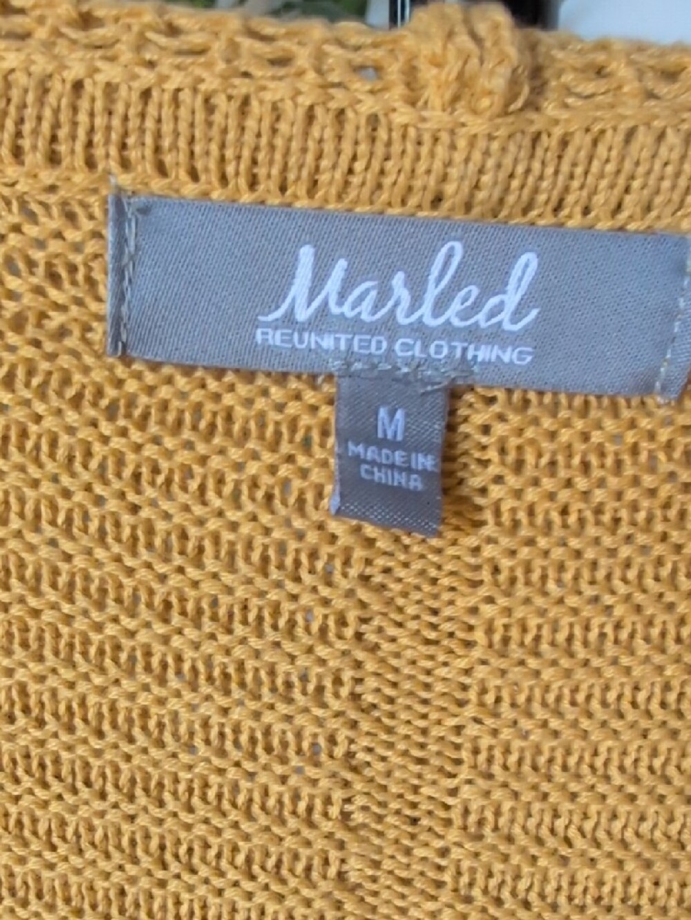 Marled Mustard Hooded Open-Front Cardigan - Picture 2 of 5